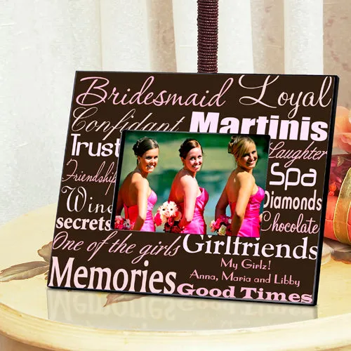 Bridesmaid Frame - Pink/Brown