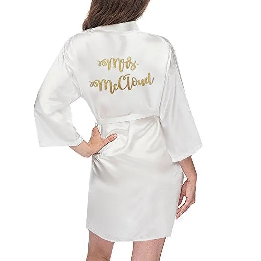 Custom Printed Mrs. Robe - KNEE LENGTH