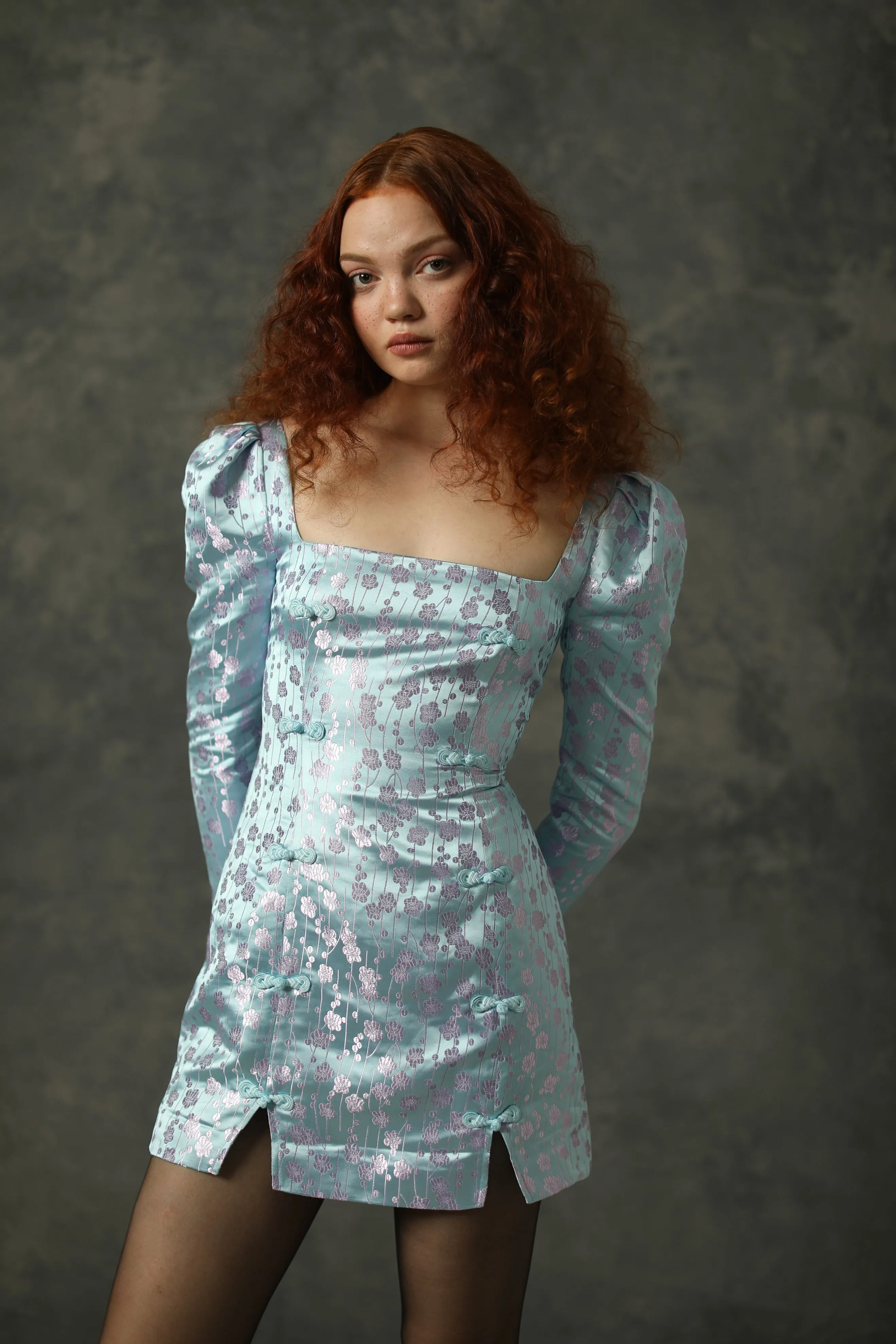 Jen Chinese Jacquard Mini Dress