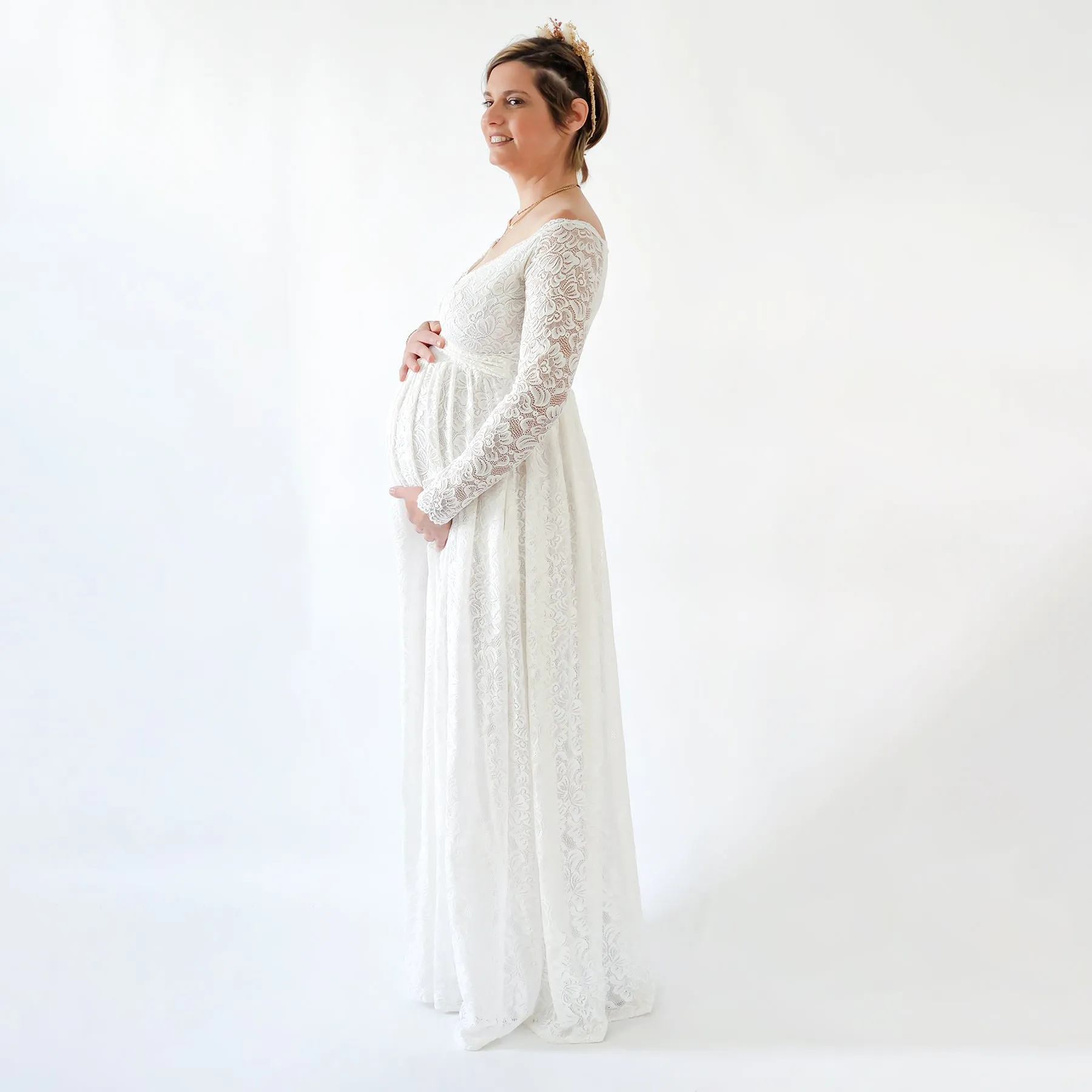 Maternity Off Shoulder Dress #7007