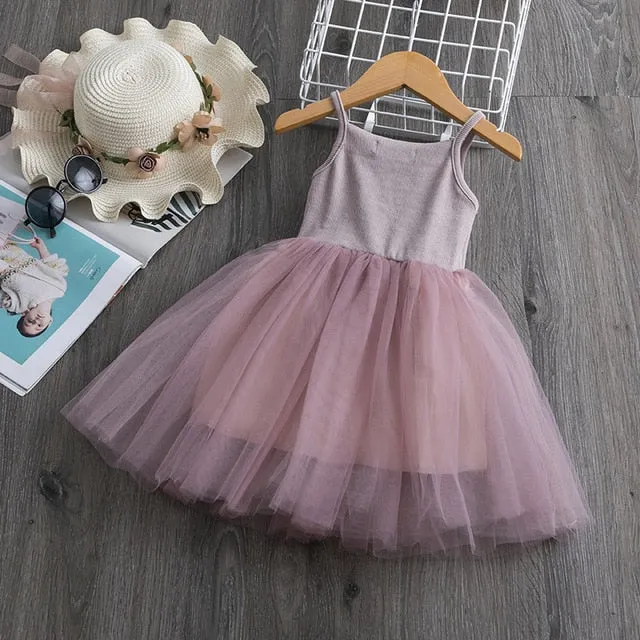 Summer Kids Dresses For Girls Tutu Fluffy Cake Smash Dress Elegant Princess Party Wedding Dress Girl Birthday Clothing 3 8Y