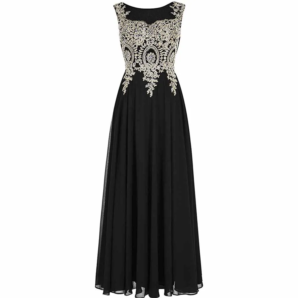 Women Crystals Silver Lace A Line Sheer Back Formal Long Prom Evening Dresses